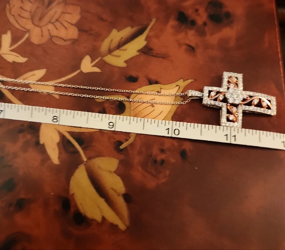 Michael O'Connor Bella Luce Cross Pendant With Chain - Picture 7 of 8